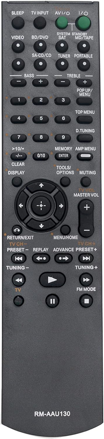 VINABTY RM-AAU130 Replaced Remote fit for Sony STR-DH130 STR-KM7 AV Receiver...