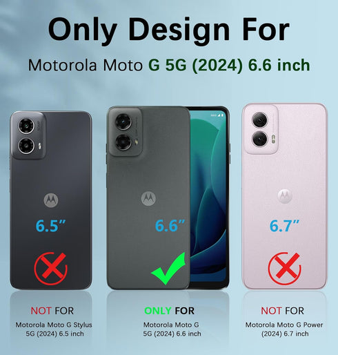 FNTCASE for Motorola Moto G-5G-2024 Case: Phone Case with Built-in Screen Protector Protective Silicone Cell Phone Cover Rugged Shockproof Full Bo...