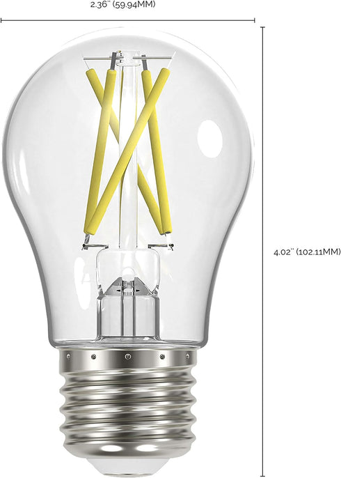 Satco S12437 A19 LED 4-Bulb Value Pack, 75W Replacement, 3000K, Clear...