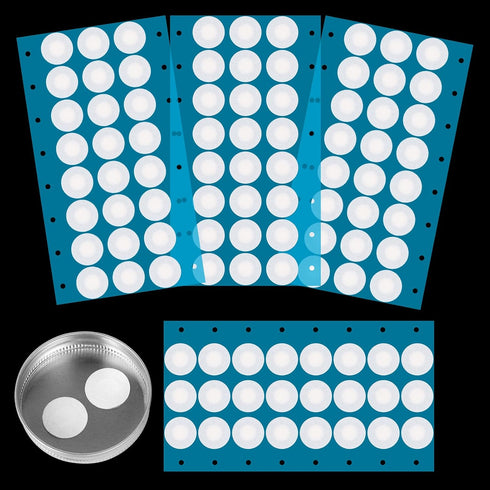 Synthetic Filter Paper Stickers 96 Pcs 20 mm 0.25 µm Filter Disc Mushroom Applied Under Wide Mouth Jar Lid for Mushroom Cultivation...