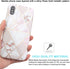 JAHOLAN Compatible iPhone X Case iPhone Xs Shiny Rose Gold Geometric Marble Design Clear Bumper Glossy TPU Soft Rubber Silicone Cover Phone Case -...