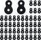 48 Pcs Figure 8 Fastener Steel Table Top Fastener Heavy Duty Hardware Desk Top Fastener for Wood,12 Gauge Steel,Table Top Connector Bracket Desk T...