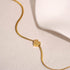Gold Initial Heart Necklace for Women Girls 14K Gold Plated Letter Necklace Dainty Gold Herringbone Chain Heart Choker Necklace Personalized Name ...