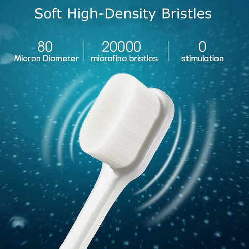 B Rush Extra Soft Toothbrush, Ultra Soft Toothbrush for Sensitive Gums, 20k Nano Floss Bristles Soft Toothbrushes for Pregnant Women, Elderly and ...