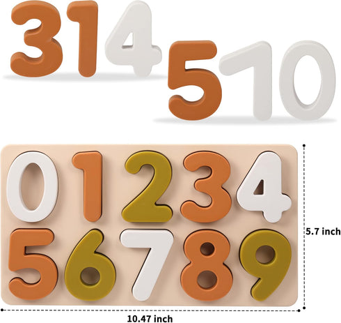 Toddlers Number Silicone Puzzle Montessori Learning Number Toy Board for Baby & Toddler Puzzles Toys Toddler Gifts...