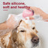 Pet Dog Cat Shedding Shampoo Brush Bath Massage Shower Bubbles Self Cleaning Dog Grooming Scrubber Brush for Bathing Hair Removal Soft Silicone Ru...