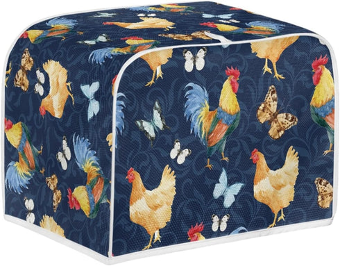 Toaster Dust Cover, Washable Toaster Cover 4 Slice, Chicken Rooster Decorative Bread Maker Cover Dust Fingerprint Protection, Kitchen Appliance Pr...