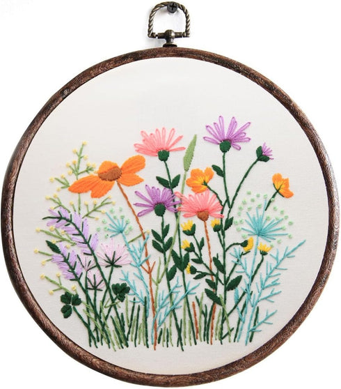 Maydear Stamped Embroidery Kit for Beginners with Pattern, Cross Stitch kit, Embroidery Starter Kit Including Embroidery Hoop, Color Threads and E...