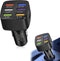Ajxn Pack-1 Car Charger Adapter, 6 USB Multi Port Fast Charger, QC3.0 USB Fast Charger, Universal for Most Cell Phones, iPhone (Black)......