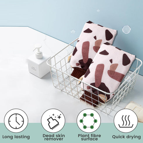 HOOPLE Cow Color Exfoliating Mitt, Exfoliating Gloves Visibly Lift Away Dead Skin, Great for Deap Body Cleaning, Keratosis Pilaris Scrub - Spray T...