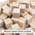 Wood Cubes,100pcs Square Blocks Unfinished Cubic Wooden for Math Counting Craft Childlike Game - 1.5CM...