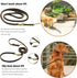 Leather Dog Leash - 8FT Multi Function Genuine Leather Leash for Dogs, Hands Free Dog Training Leash, Adjustable Slip Lead Dog Leash for Small, Me...