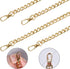 Supkiir Purse Chain Strap, 3Pcs Luxury Fashion 47 Inche Replacement Flat Metal Chain with Buckles Set for DIY Shoulder Cross Body Bag Handbag Purs...