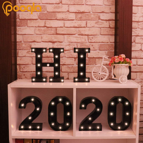 Decorative LED Illuminated Letter Marquee Sign - Alphabet Marquee Letters with Lights For Wedding Birthday Party Christmas Night Light Lamp Home B...