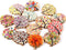 AKOAK 50 Pcs Natural Wood Decorative Button 2-Hole Retro Cute Little Tree Heart Flower Painted Button for DIY Crafts Scrapbook Sewing Craft Decora...