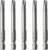 10PCS T30 Torx Screwdriver Bit, 1/4 Inch Hex Shank 65mm Long, S2 Steel Magnetic Torx Screwdriver Set Tool, Silver...