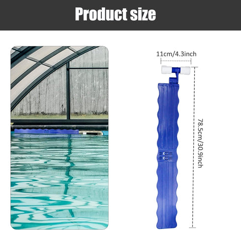 Pool Skimmer,Hands Free Pool Leaf Skimmer,Work with Most Skimmer Systems on above-Ground and in-ground Pools,6.7 Inches to 4 Inches (Blue)...