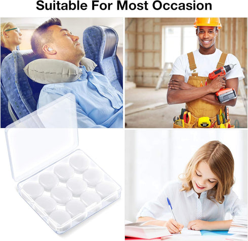 Frienda 21 Pairs Ear Plugs for Sleeping Reusable Moldable Silicone Earplugs Soft Noise Cancelling Earplugs Sound Blocking Ear Plugs with Case for ...