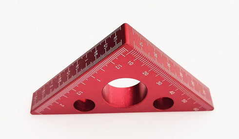 Aluminium Alloy Woodworking Triangle Ruler Inch Metric Measuring Tools 45 Degree Carpentry Squares Precision Woodworking Tools (Small)...