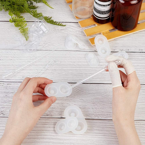 OLYCRAFT 6PCS Doll Eye Mold Eyeball Resin Molds, Resin Eyeball Casting Decorative Epoxy Eye Mold with Accessories for DIY Crafts Party Decorations...