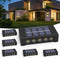 Solar Outdoor Lights, 6 Pack 10 LED Solar Fence Lights, Waterproof Dusk to Dawn Outdoor Lighting for Wall, Deck, Step, Garden, Warm White Light...
