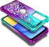 NZND Designed for Galaxy A15 Case, Samsung A15 4G/A15 5G Phone Case, Glitter Floating Liquid Waterfall Cute Case with Tempered Glass Screen Protec...