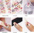 24 Sheets Summer Flowers Nail Art Stickers, Holographic Flower Leaf Nail Water Transfer Decals Designs, Floral Leaves Nail Art Sticker Supplies fo...