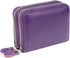 Women's RFID Blocking Leather Zipper Card Wallet Small Purse Credit Card Case Holder for Mother Day Gift (Purple)...