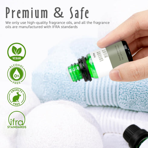 Fragrance Oils, MitFlor Hotel Collection Diffuser Oil for Home, Soap & Candle Making Scents, Aromatherapy Essential Oils Set 6x10ml, Lemon & Thyme...