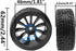 1/10 RC Drift Tire Hard Plastic Tires & 12mm Hex Hub Wheel Rims Compatible with Traxxas HSP Tamiya Kyosho Himoto HPI Redcat MST 1/10 On-Road RC Dr...