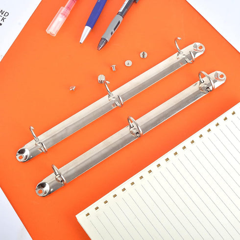 2 Pieces Letter Size Ring Binder Mechanism Replacement Kit 3-Ring Metal Binder Mechanisms Loose Leaf Binding Spines Combs for Binder Organizers...