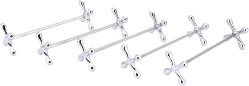 ChezMax Silver Zinc Alloy Flower Chopsticks Rest Spoons Stand Forks Knifes Holder Pack of 5...