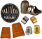 8 Pcs Thimble + 30 Pcs Sewing Needles, Finger Protector Fingertip Adjustable Metal Bronze Rings and Leather Coin Thimble for Needlework, Hand Embr...