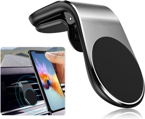1Pc Black Universal Phone Holder Clip Car Air Vent Magnetic Mount Holder Bracket for Cell Phone GPS Suporte Celular Car Phone Holder, Cell Phone A...