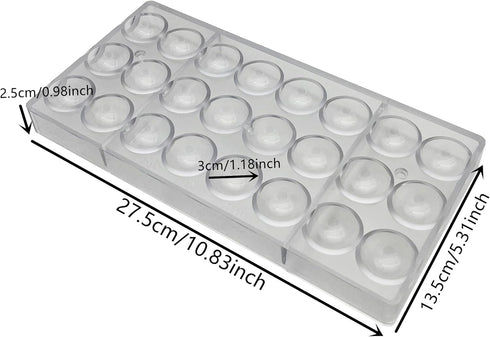 Goldbaking Semi Sphere Chocolate Mould PC Polycarbonate Hemisphere Chocolate Mold (s 1.2inch)...