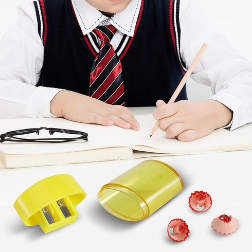KIDMEN 2 Holes Pencil Sharpener,Pencil Sharpener for Kids,Pencil Sharpener Handheld-12 Pack...