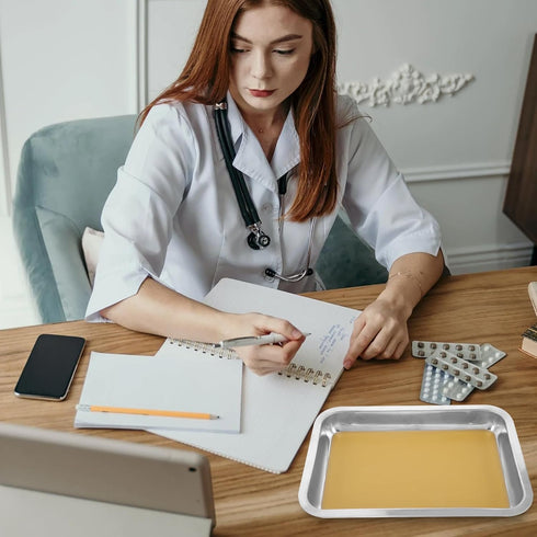 Hemoton Stainless Steel Dissection Tray,Anatomy Tray,Stainless Steel Wax Tray,Wax Dissecting Tray,Metal Wax Tray,Lab Dissecting Pan Dissection Pla...