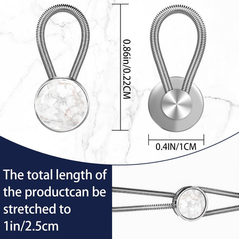 Collar Extender, Shirt extender, dress shirt suit pants, coat, shirt button extender Button extender (White marble)...