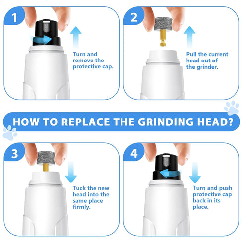 Dog Nail Grinder Wheels Heads Bits, Diamond Grinding Heads for Casfuy, LOPSIC, YABIFE, Primens, LuckyTail, boomki, Petsaunter and IREDOON -(Premiu...