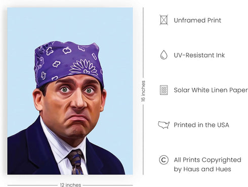 HAUS AND HUES Michael Scott Poster – The Office TV Show Wall Art, Funny Prison Mike Print for Fans, Office Spaces & Home Decor | Great Gift Idea |...