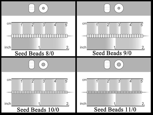 Rocailles Preciosa, Czech Round Glass Seed Beads. Two sizes: 9/0, 11/0. Three colors. Total 120 gr (4.2 oz). Jewelry Making Kit....