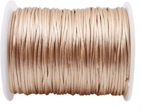 Promise Babe Gold Satin Rattail Cord for Baby Teething Necklace 75m DIY Teether Craft Supplies Line...