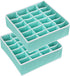 Simple Houseware 2 Pack Closet Sock Organizer, 24 Cell Drawer Divider, Turquoise...