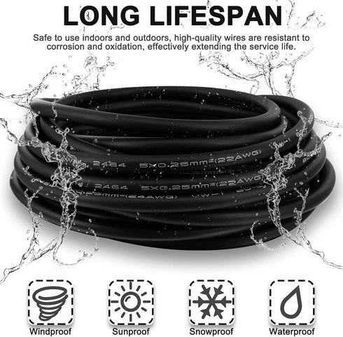 M12 Sensor Connector Aviation Cable - Male 4 pin Straight 6.5Ft/2M Aviation Socket Waterproof Electrical Cable for Industrial Automation Control,F...