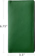 Emerald Green Basic Genuine Leather Checkbook Cover For Men & Women...