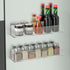 VAEHOLD Adhesive Acrylic Spice Rack with Nano Double Sided Tape Wall Mount Organizer Clear Wall Spice Rack With Shelf Ends for Kitchen Cabinet Doo...