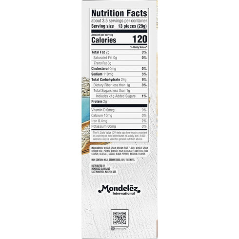 GOOD THINS Sea Salt & Pepper Rice Snacks Gluten Free Crackers, Snack Crackers, 3.5 oz...