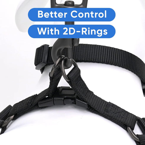Pawtitas Solid Color Step in Dog Harness or Vest Harness Dog Training Walking of your Puppy Harness Medium Dog Harness Black Dog Harness...