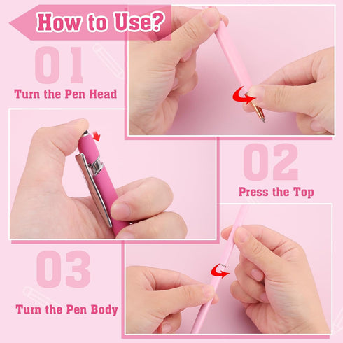 BESARME 12 Pcs Pink Pens Set, Mother's Day Gifts Pink Gifts for Women Crystal Ballpoint Pens Retractable Glitter Fancy Pens for Journaling Offices...