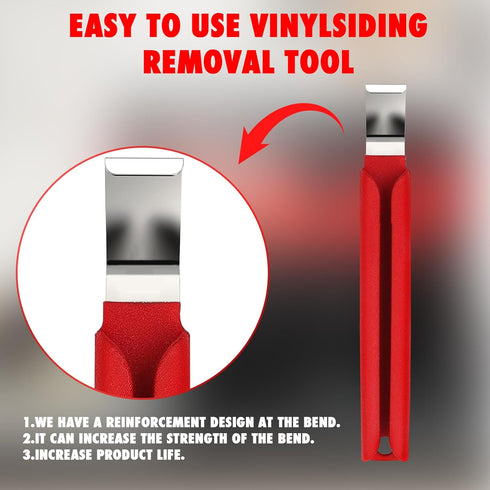 (2-Pack) Vinyl Siding Removal Tool with Extra Long Handle - 7 inches One-Piece Steel Blade Vinyl Installation and Removal - The Ultimate Vinyl Sid...